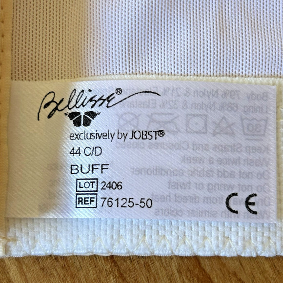 Jobst Compression Bra Bellisse Size 44 C/D Buff/Chamois - Picture 5 of 9